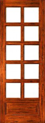 Rustic-10-lite-P/B Interior Solid 1 Panel IG Glass Single Door