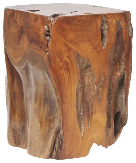 brown log stool