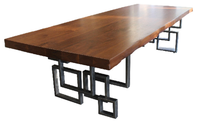 Modern Walnut Dining Table Tables By Stix And Stone Modern Walnut Dining Table