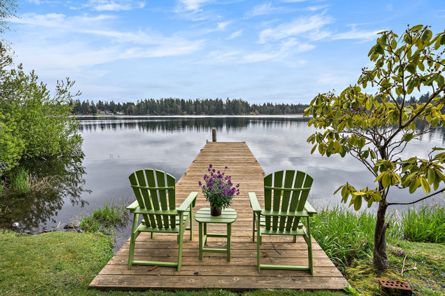 Pattison Lake home rustic-deck