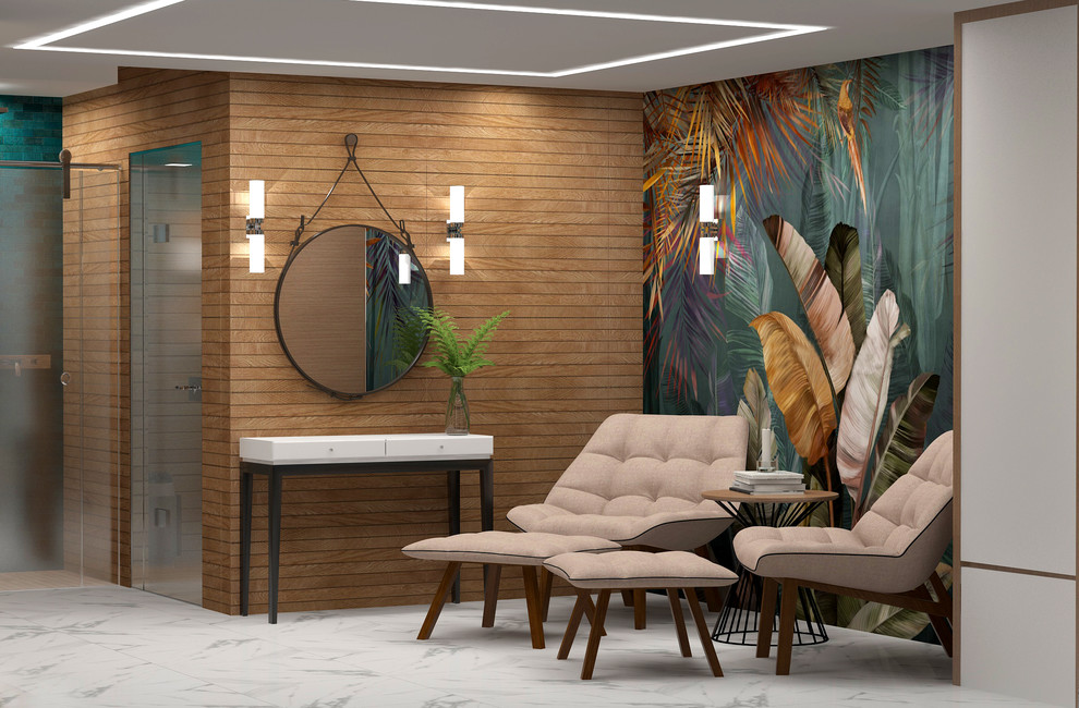 Дизайн проект спа-зоны и комнаты отдыха в загородном доме