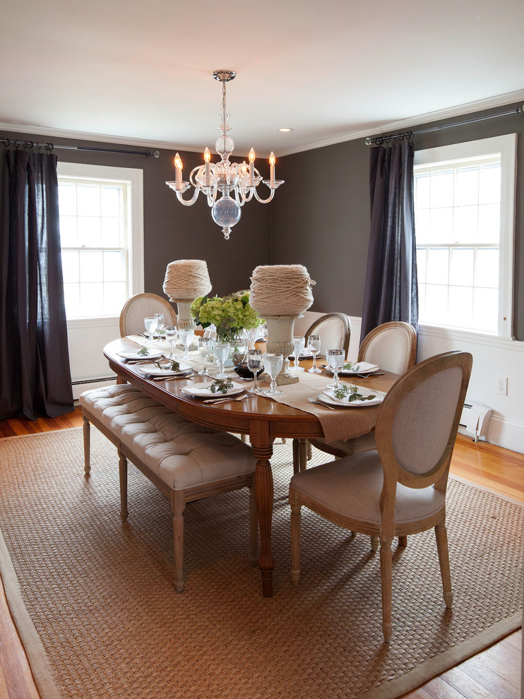 Design ideas for a traditional dining room in Boston.