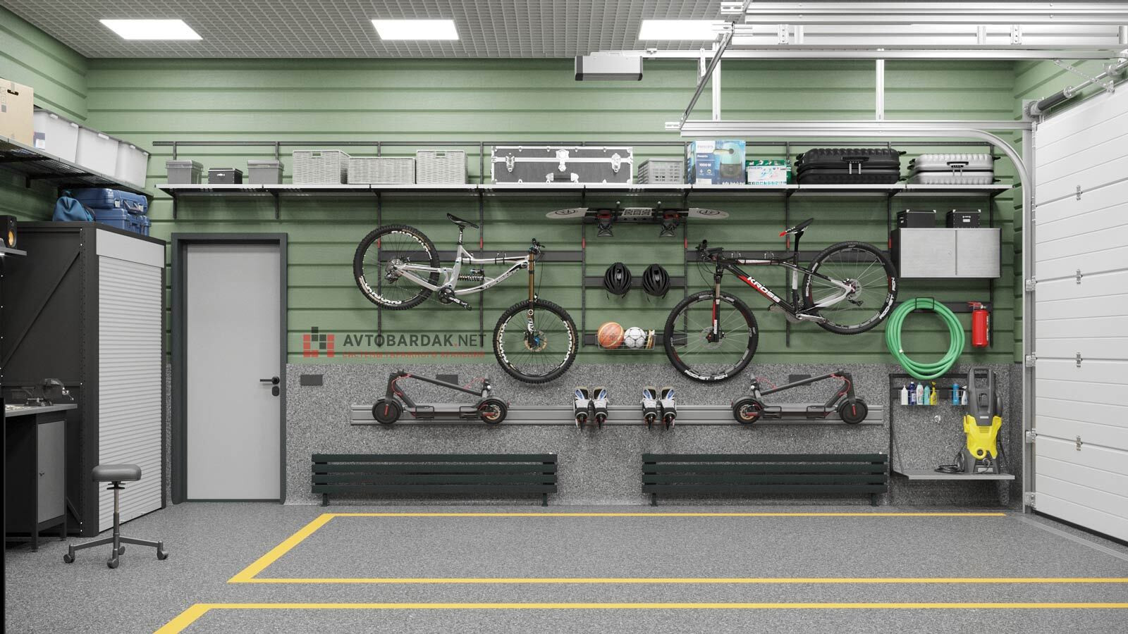 Проект №59: гараж 55 кв м (7,1х7,6м)