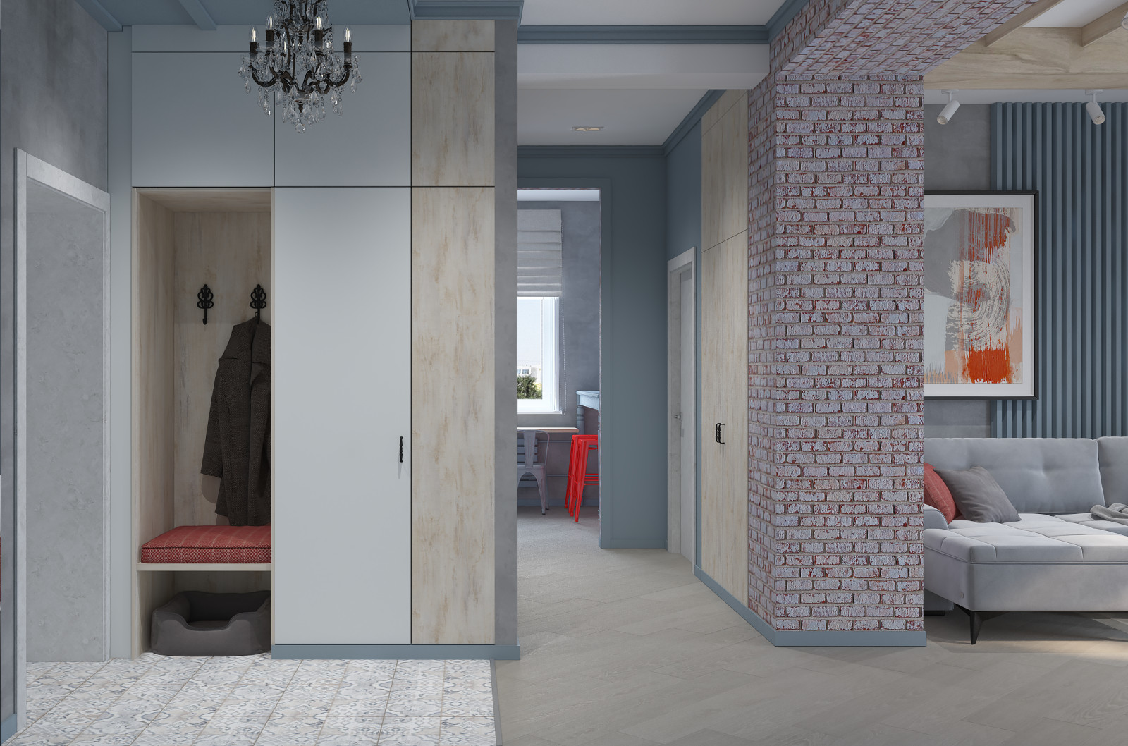 Прихожая в загородном доме