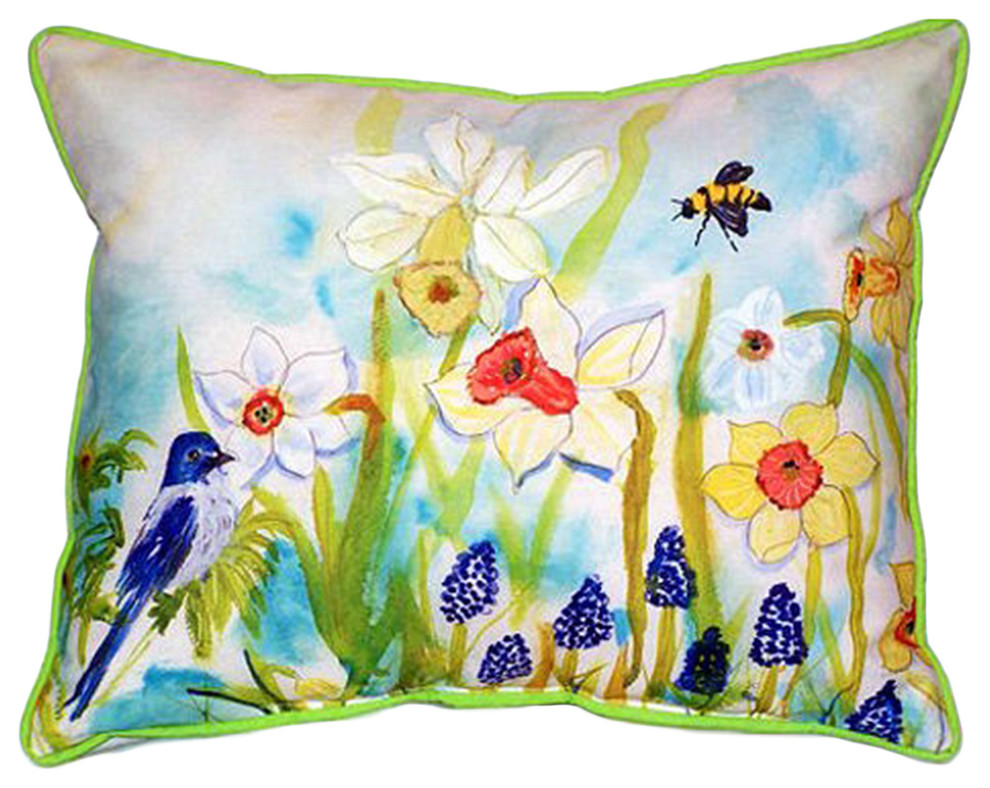Multicolor 18x18 Palmetto Cases Tulip Bouquet Throw Pillow 