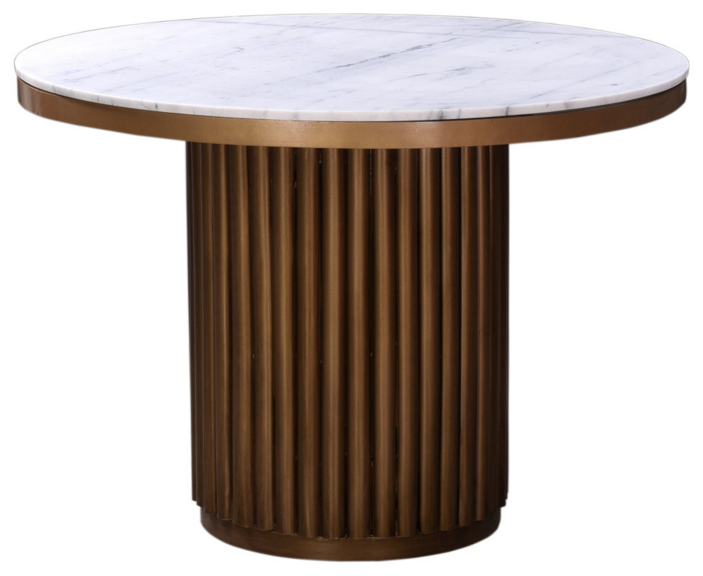 Tower Dining Table White Marble
