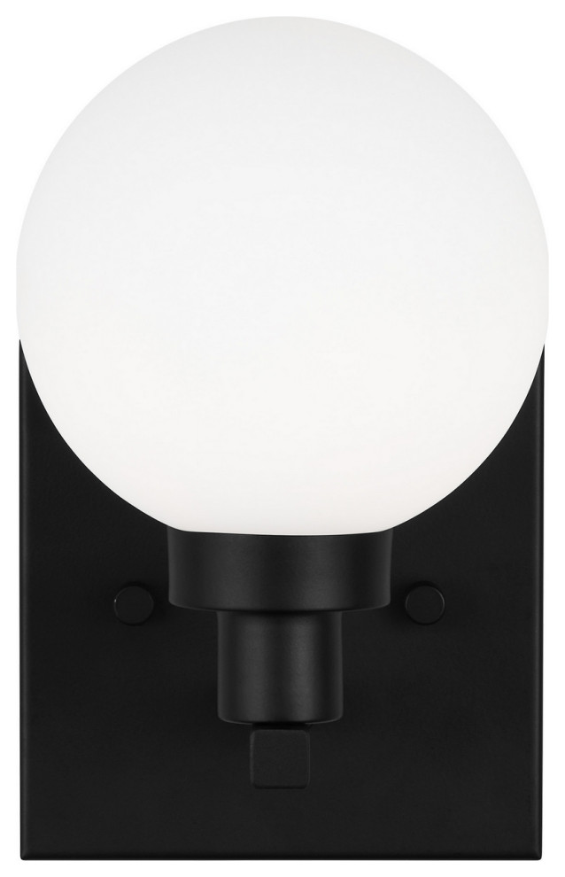 Clybourn 1Light Bathroom Vanity Light in Midnight Black, 5.000