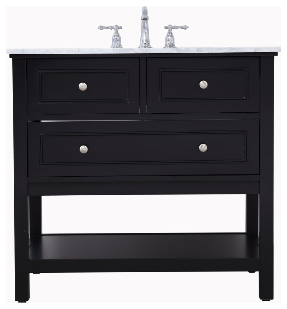 36" Single Bathroom Vanity Set Transitional Bathroom Vanities And
