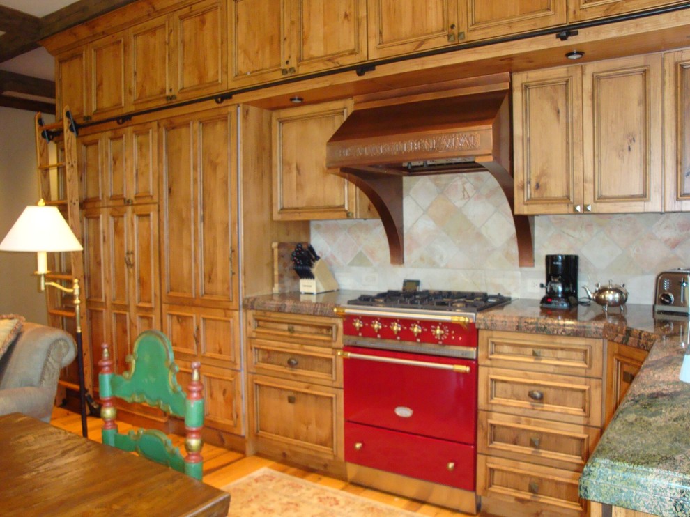 Kitchen - small eclectic kitchen idea in Denver