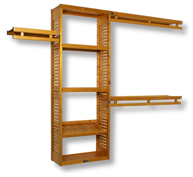 John Louis Home 12 Deep Simplicity Closet Organizer Transitional John Louis Home 12 Deep Simplicity Closet Organizer Honey Maple