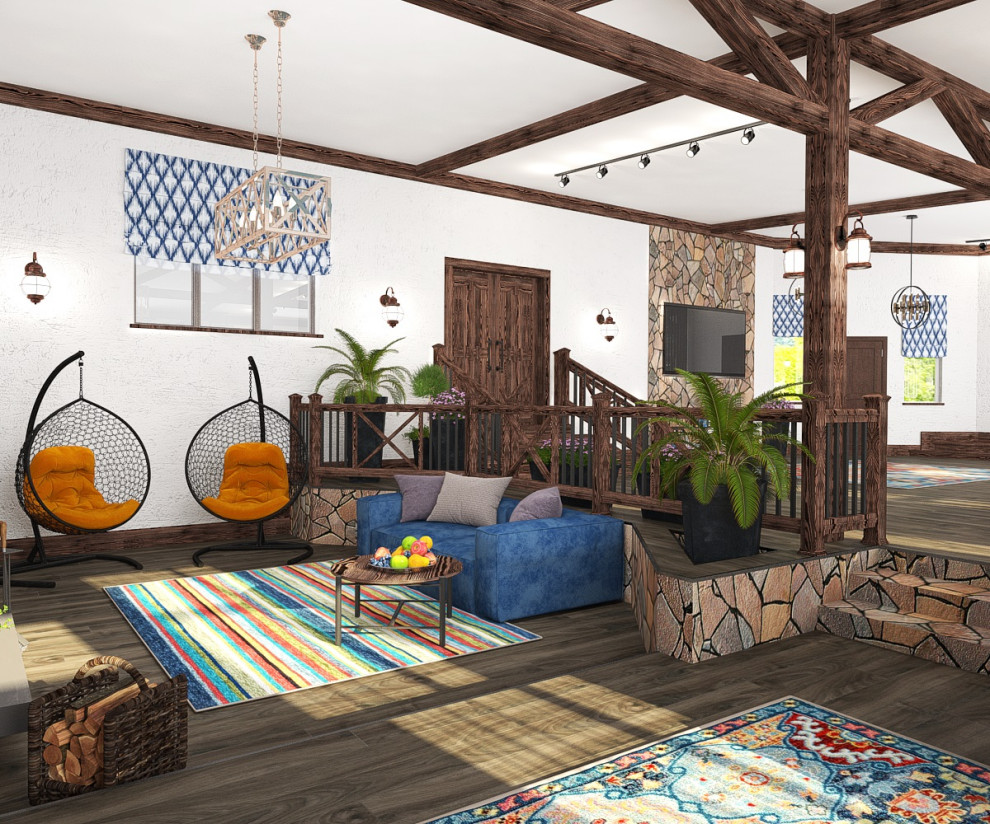 Дизайн-проект гостиной-столовой площадью 177кв.м - зоны отдыха