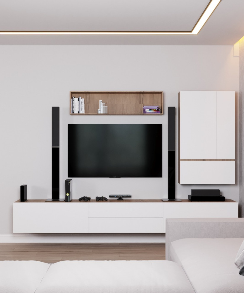 Интерьер в скандинавском стиле 152 м^2. г.Казань