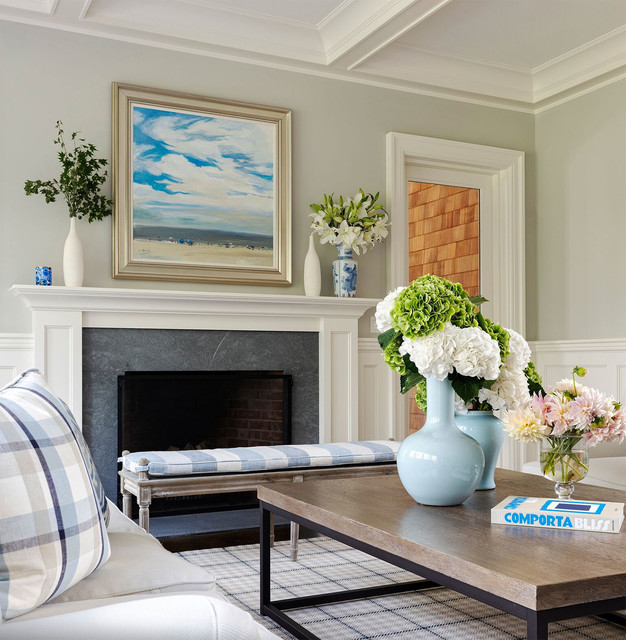 Bridgehampton Summer House maritim-vardagsrum