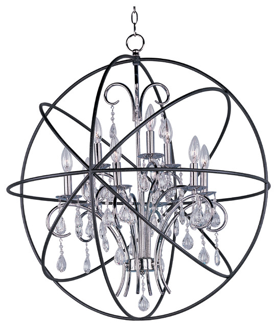 Maxim Lighting 25145oi Orbit Transitional Maxim Lighting 25145arpn Orbit Polished Nickel 9 Light Chandelier Terranean Chandeliers