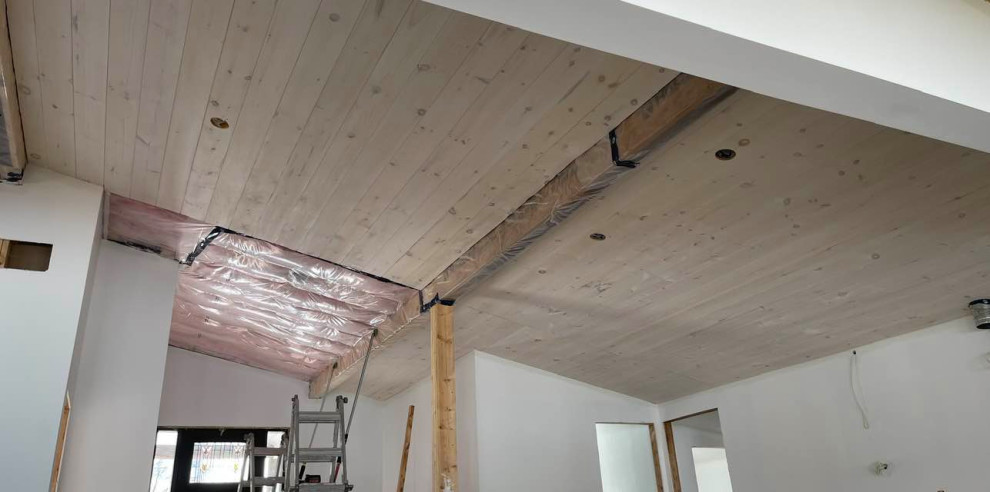 Pickled Pine Vaulted Ceiling INSTALLING