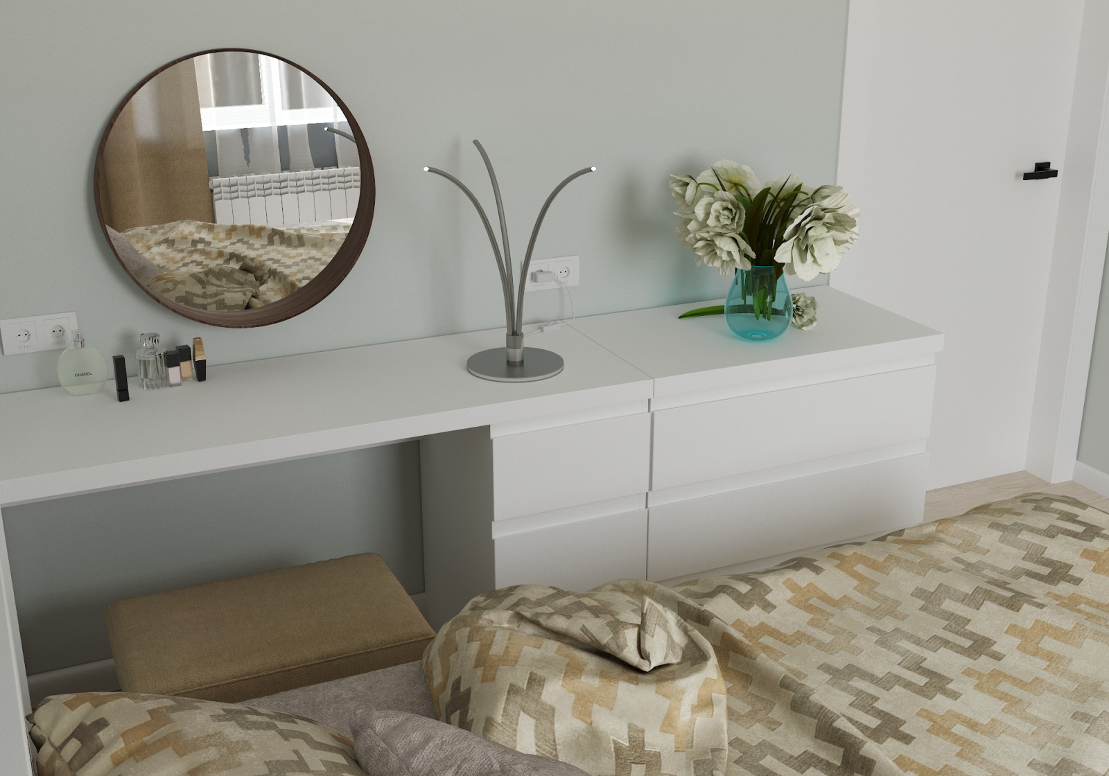 Частный дом «серые оттенки минимализма с современной классикой»