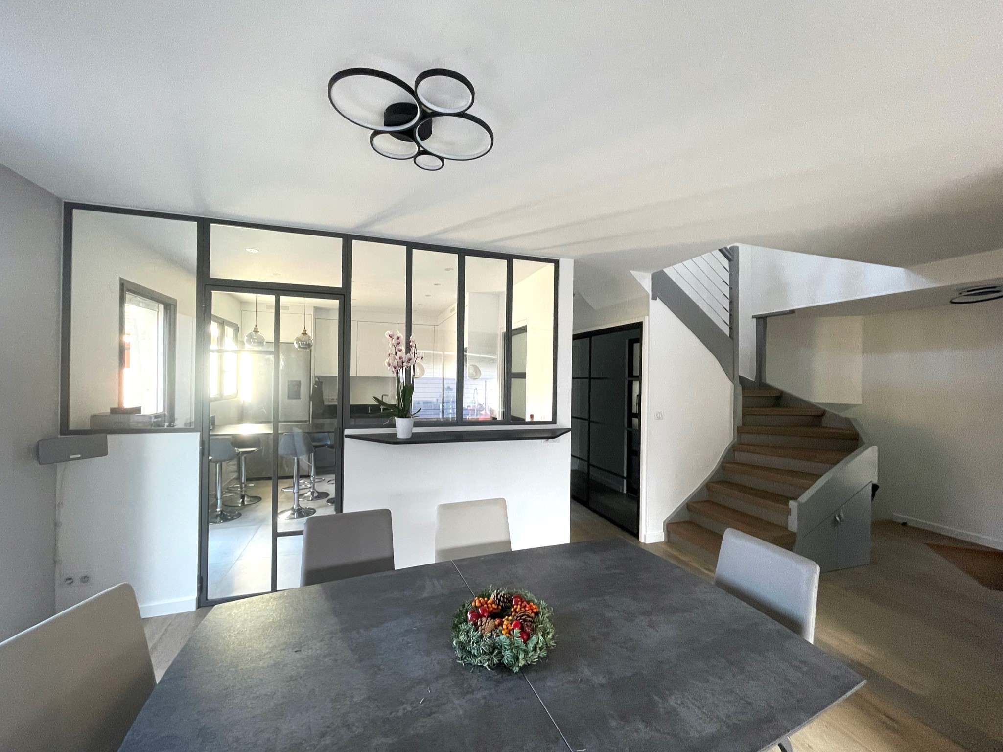 Rénovation totale séjour cuisine