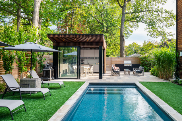 Outdoor Play - Cabana and Landscape - Modern - Pools & Hot Tubs ...