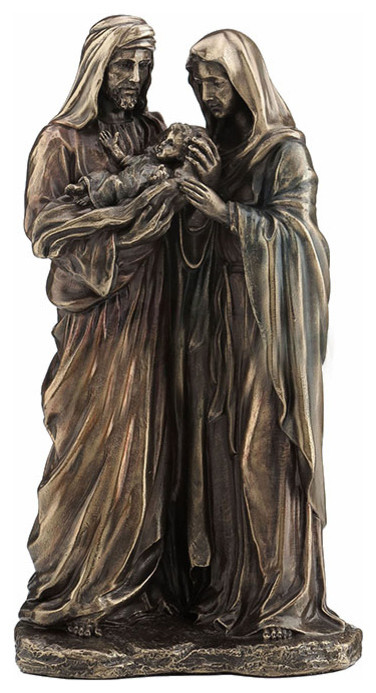 Holy Family, Joseph and Mary Holding Baby Jesus, Religious Statue ...