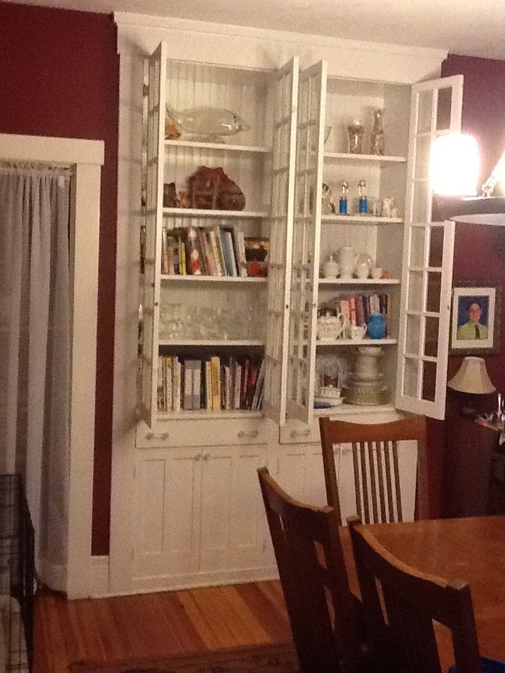 What to do with beautiful builtin china in dining room?