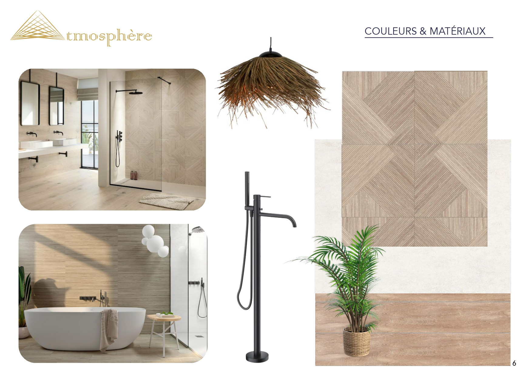 Planche ambiance matériaux et finitions