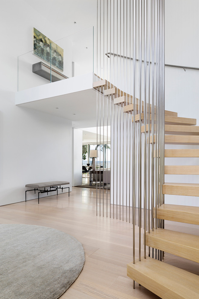 Inspiration for a contemporary staircase in New York.