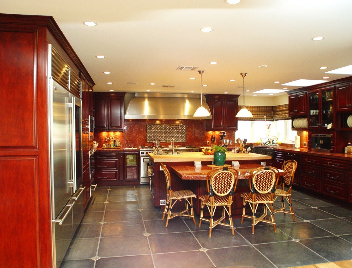 This is a big kitchen but very warm and inviting.