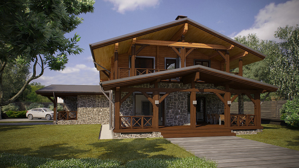 Полукаменный дом