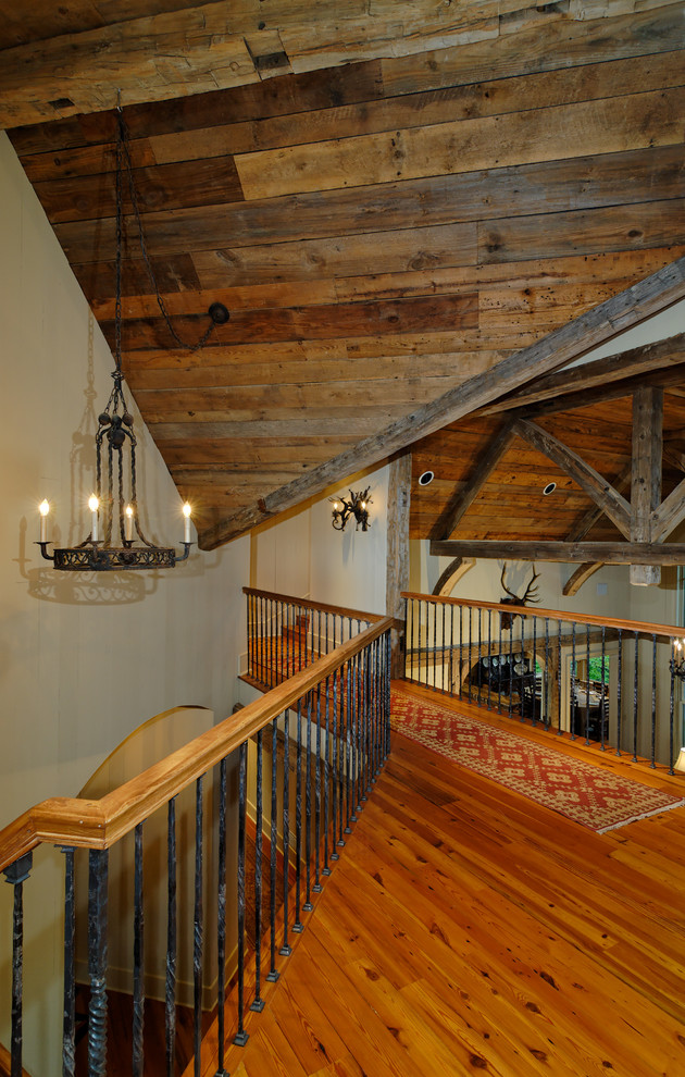 Mountain style staircase photo in Charlotte
