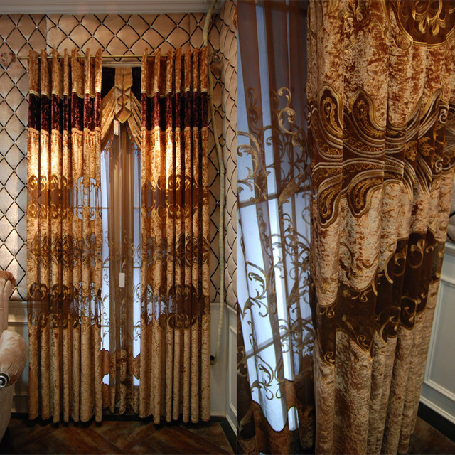 Customized Curtains in Golden Color
