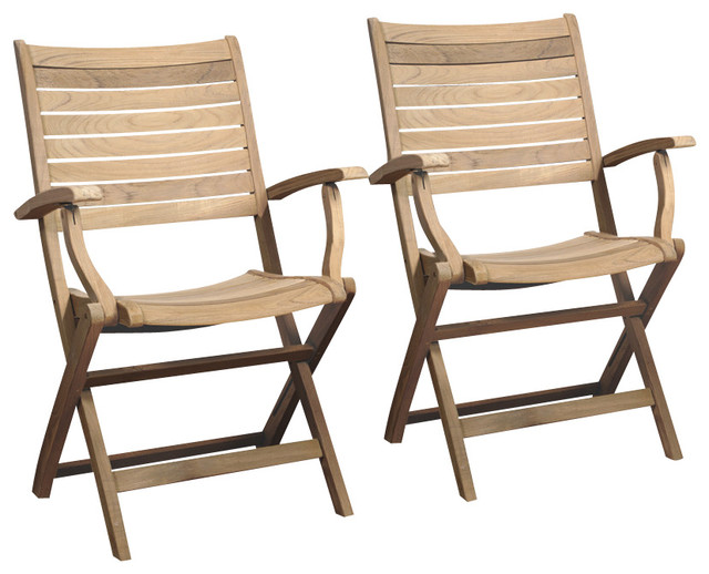 Amazonia Teak Dublin Teak Folding Armchairs Craftsman Armchairs And Accent Chairs by