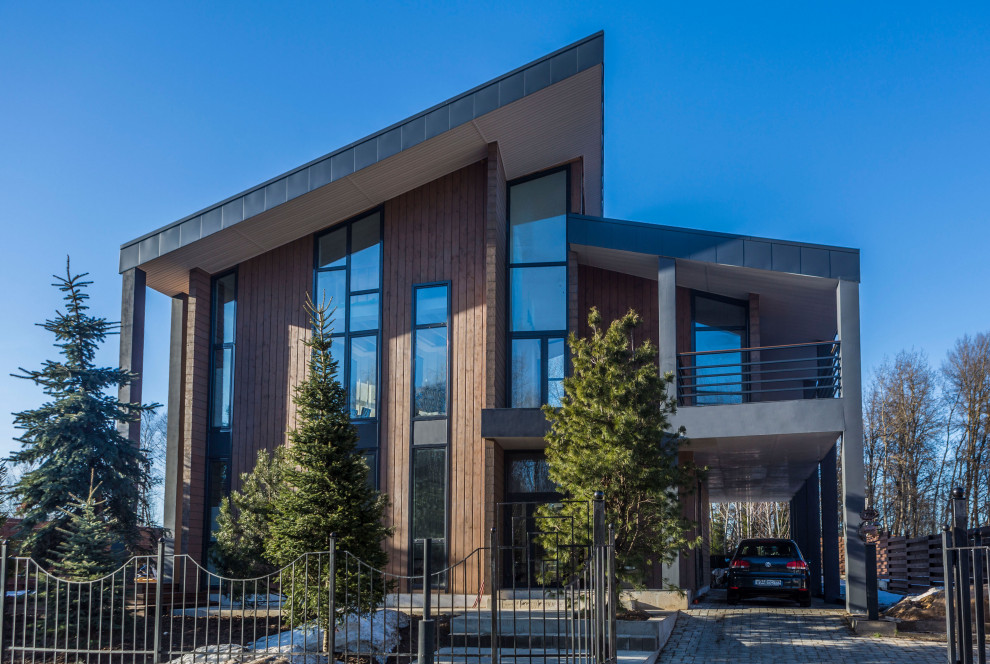 Загородный жилой дом 250 кв.м в стиле Шале.