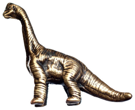 Brachiosaurus Dinosaur Knob D3 Left Facing Cabinet And