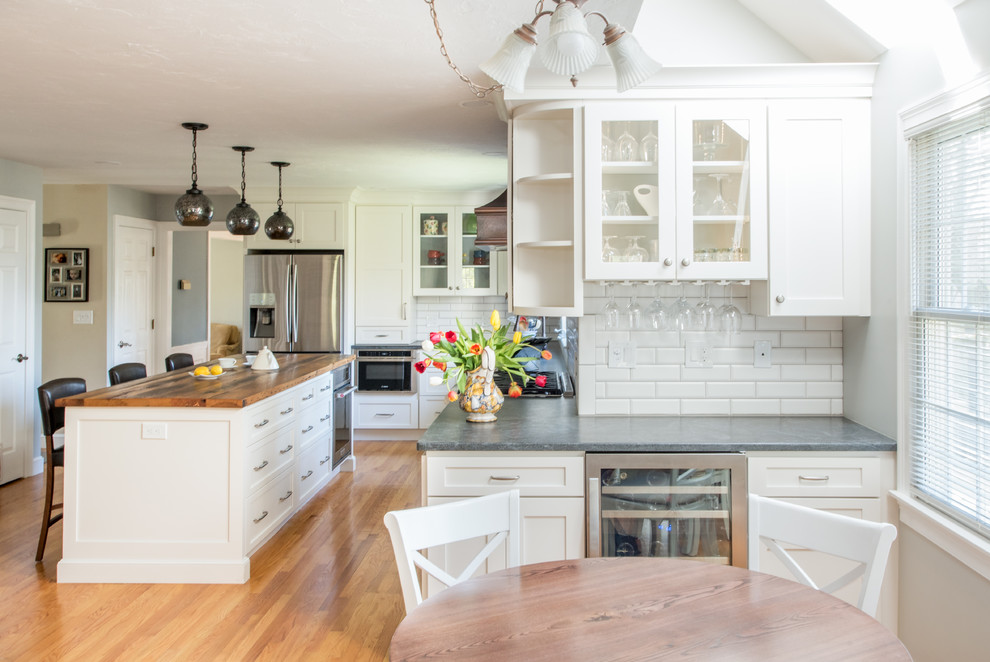 Transitional kitchen photo in Boston