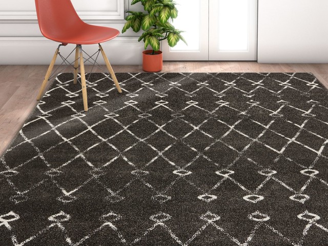 Well Woven Serenity Passione Modern Moroccan Trellis Gray Area Rug
