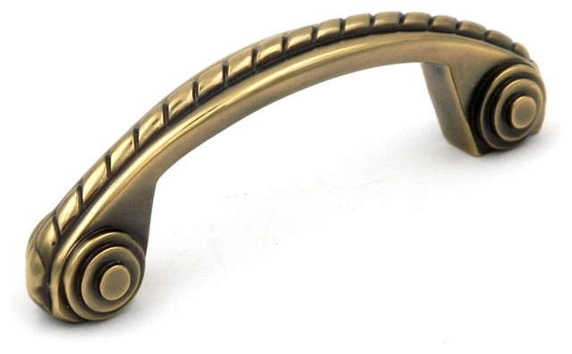 Sherwood Antique Brass Annapolis 3 Inch C C Solid Brass Arch Pull