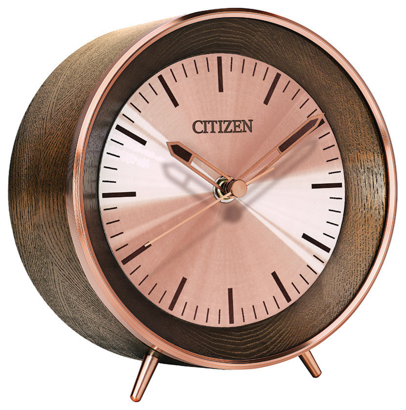 Citizen Rose Gold Bluetooth Desk Clock Midcentury Desk And Mantel
