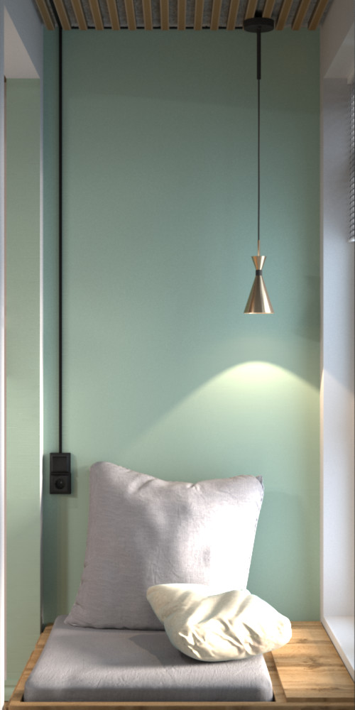 Дизайн-проект студии в стиле минимализм с элементами лофт