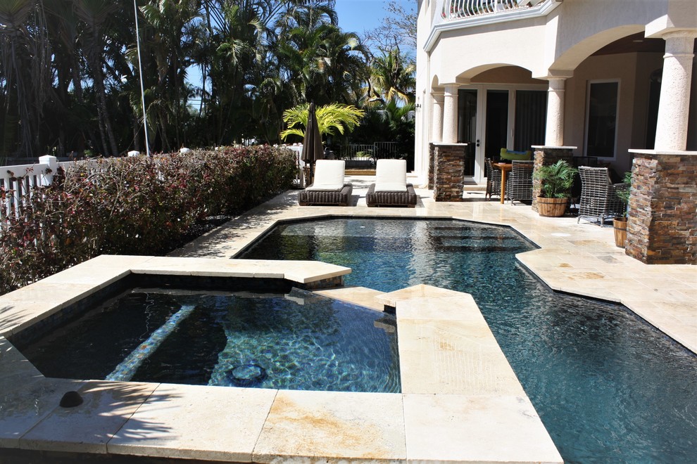 Example of a transitional pool design in Miami