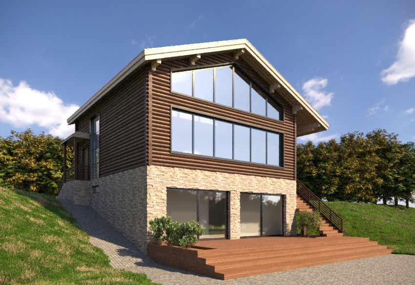 Проект дома на склоне