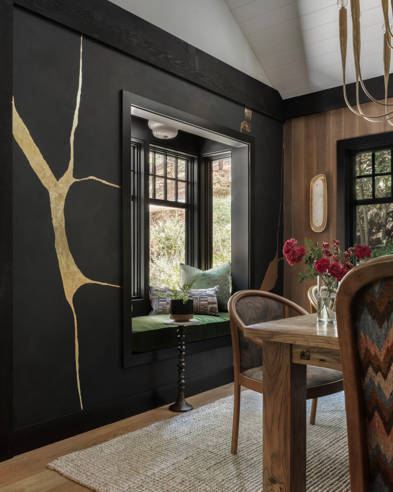 Example of a transitional dining room design in San Francisco