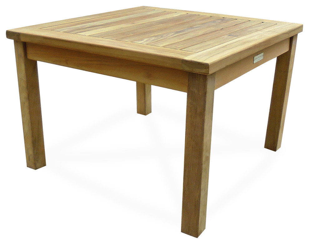 Cape Cod Square 27x18" Teak Coffee Table, Grade A Teak Transitional