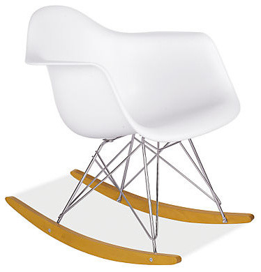 Eames Molded Plastic Armchair With Rocker Base
