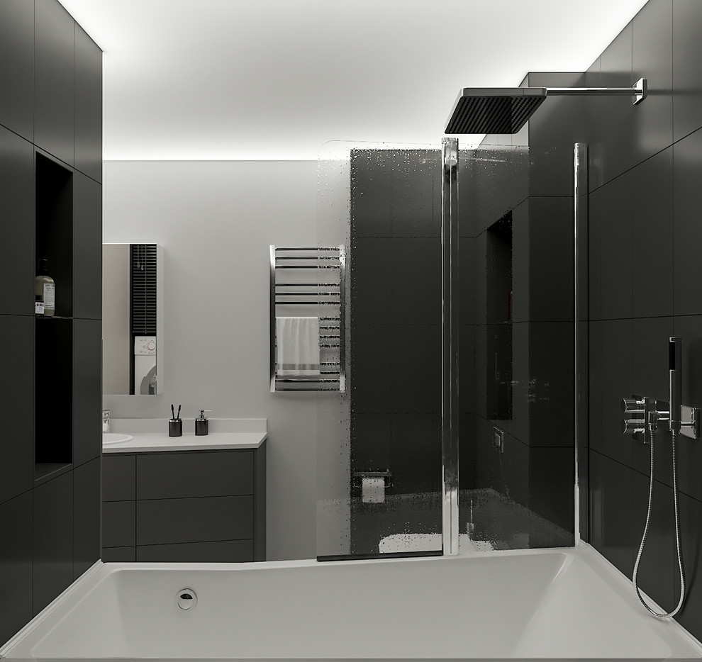 ЧЁРНАЯ ВАННАЯ КОМНАТА