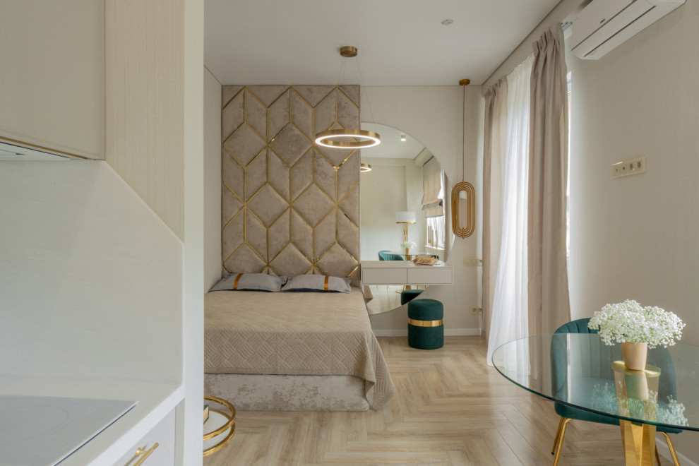 Квартира-студия 28м2 в городе Сочи или "50оттенков золота"