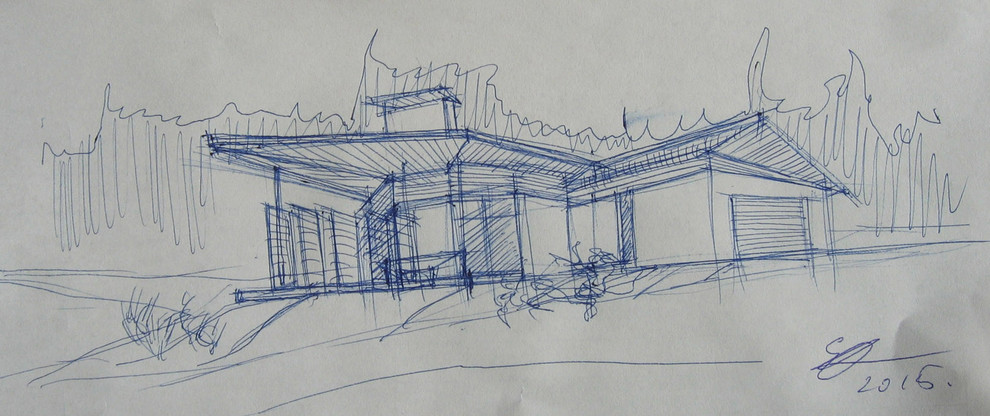 Размышление с карандашом - наброски, малоэтажные частные дома и таунхаусы