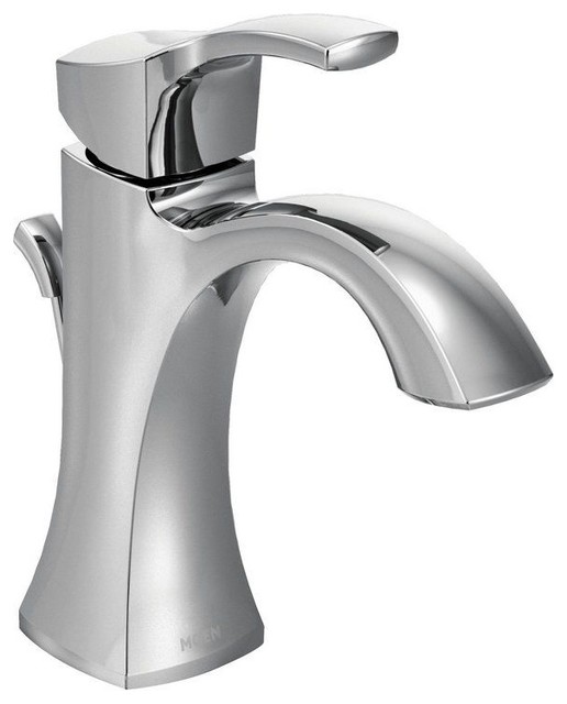 Moen Voss Single Hole Bathroom Faucet, 6"x6"x8", 6"x6"x8