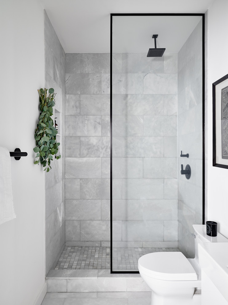 Small transitional bathroom photo in Boston