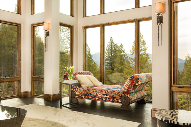 Flat Creek Residence eklektisch-wohnbereich