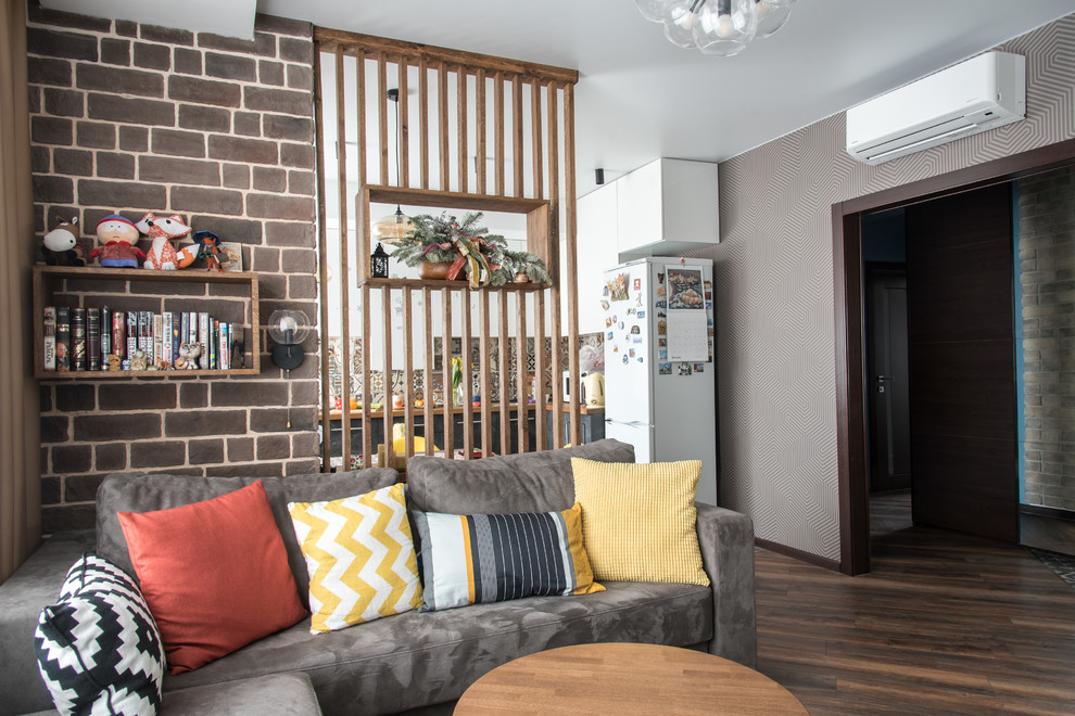 Дизайн интерьера гостиной-кухни для квартиры по пер.Пушкарский